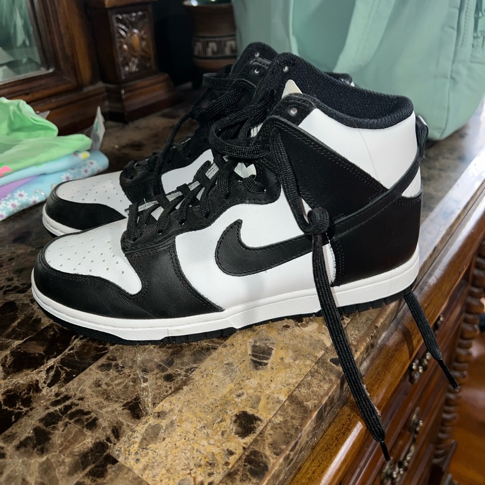 Nike Black and White High-Top Sneakers